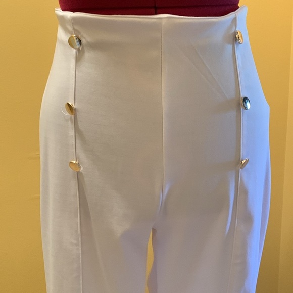 NWOT High Waisted Sailor Pants with long legs - Picture 3 of 11